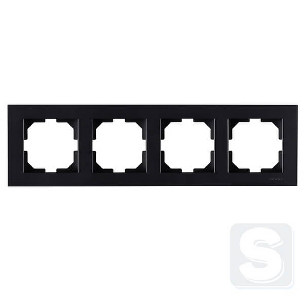 Рамка на 4 посади горизверт. монтаж Arvia Electric KAREN Чорний (20 07 2000 024)